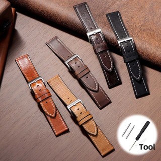 Dây đeo đồng hồ da bò chính hãng 20mm 22mm Dây đeo đồng hồ đa năng thay thế Dây đeo đồng hồ bằng da mềm cổ điển cho thạch anh Đồng hồ cơ Vòng đeo tay nam nữ Dây đeo cổ tay