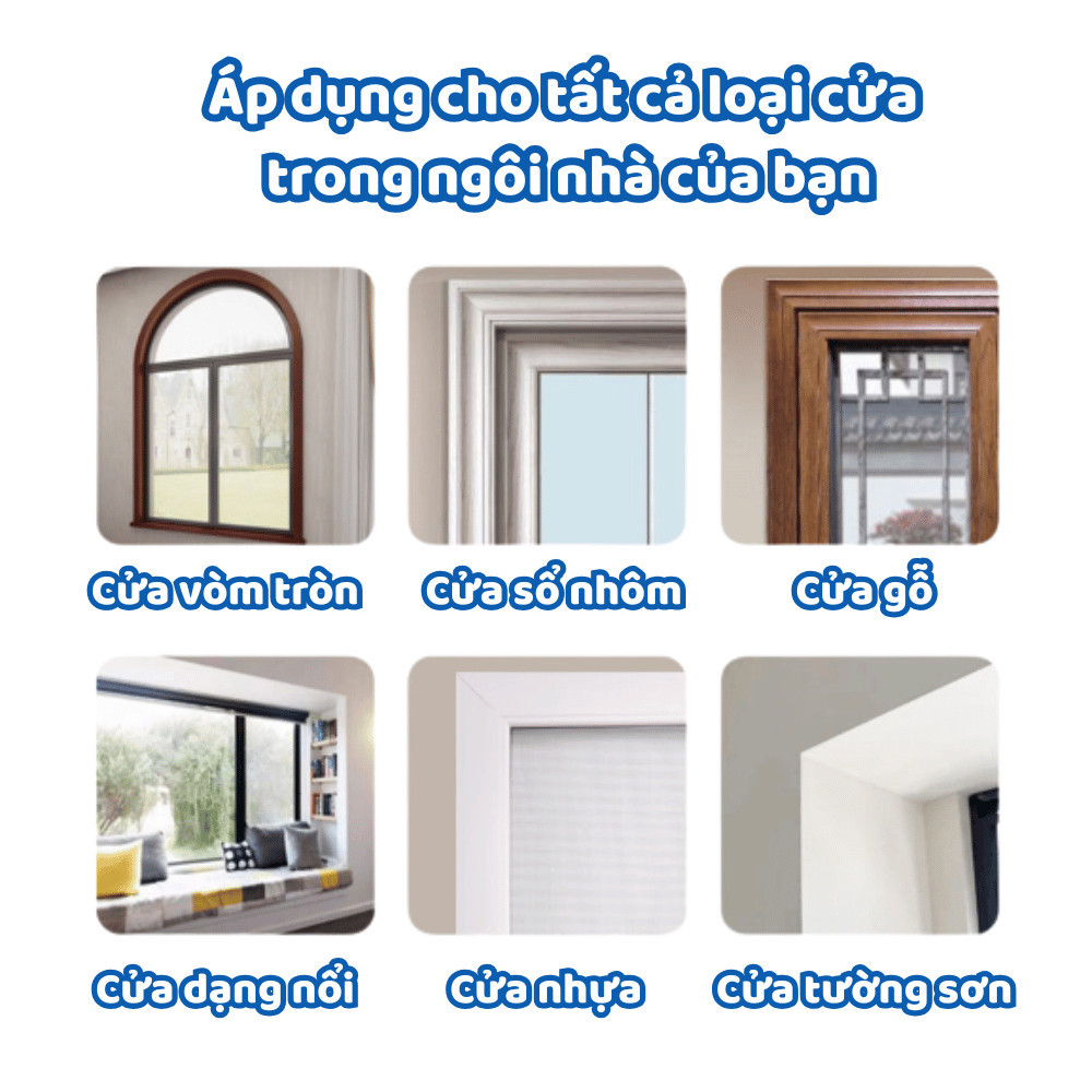 Rèm Lưới Cửa Sổ Chống Muỗi Côn Trùng Tự Dính, Màn Lưới Chắn Côn Trùng Vải Lưới Siêu Thoáng
