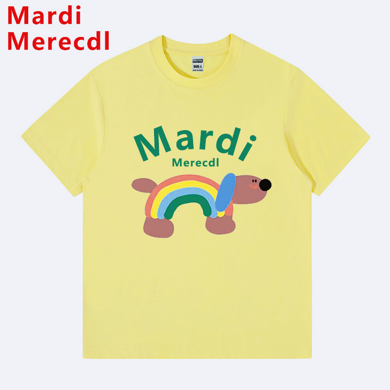 Áo thun ngắn tay Mardi Merecdl dành cho cặp đôi, unisex, nhà thiết kế, in sáng tạo