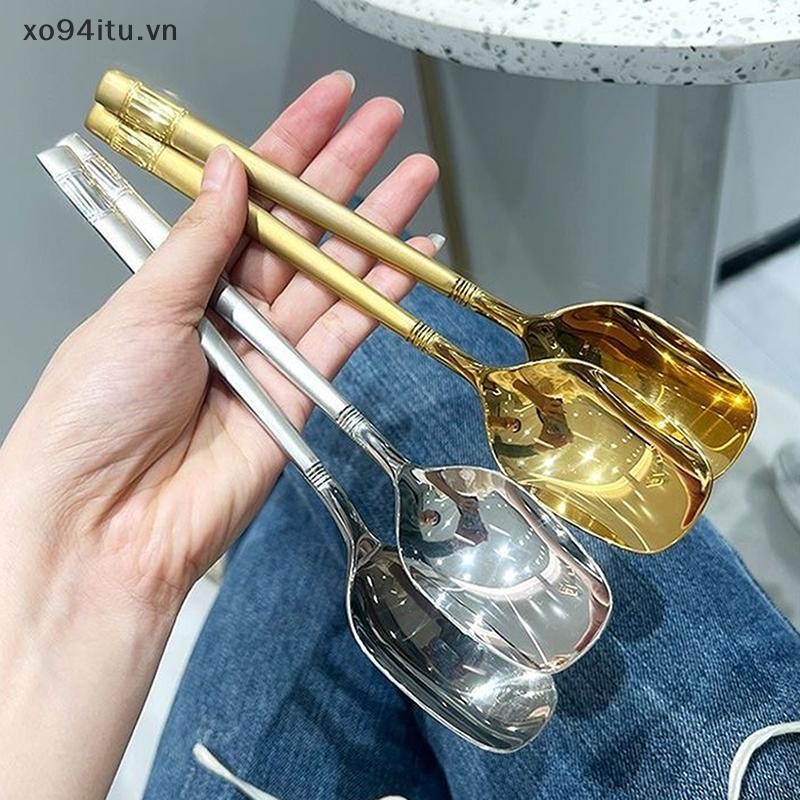 XOITU Tay Cầm Dài Thìa Vuông Đèn Lồng Thép Không Gỉ Dưa Hấu Thìa Dày Hộ Gia Đình Đồ Dùng Nhà Bếp VN