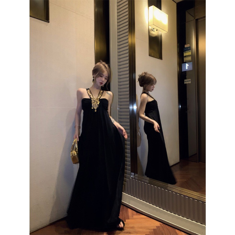 Thời Trang Mùa Hè Ngọt Ngào Dễ Thương Bên Trong Đế Váy Treo Huy Chương Phong Cách Váy Dài