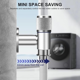 Bộ phun Bidet 1 trong 2 ra Van điều khiển kép G1 2 Máy phun vệ sinh cầm tay để rửa phụ nữ Vải thú cưng Sử dụng vệ sinh phòng tắm thép không gỉ kim loại cho thú cưng phù hợp dùng cho gia đình căn hộ văn phòng và không gian nhỏ