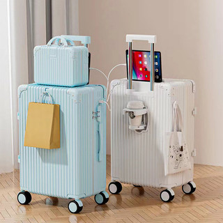 Student Travel Multi-function Suitcase Stroller Vintage 24inch – 24"