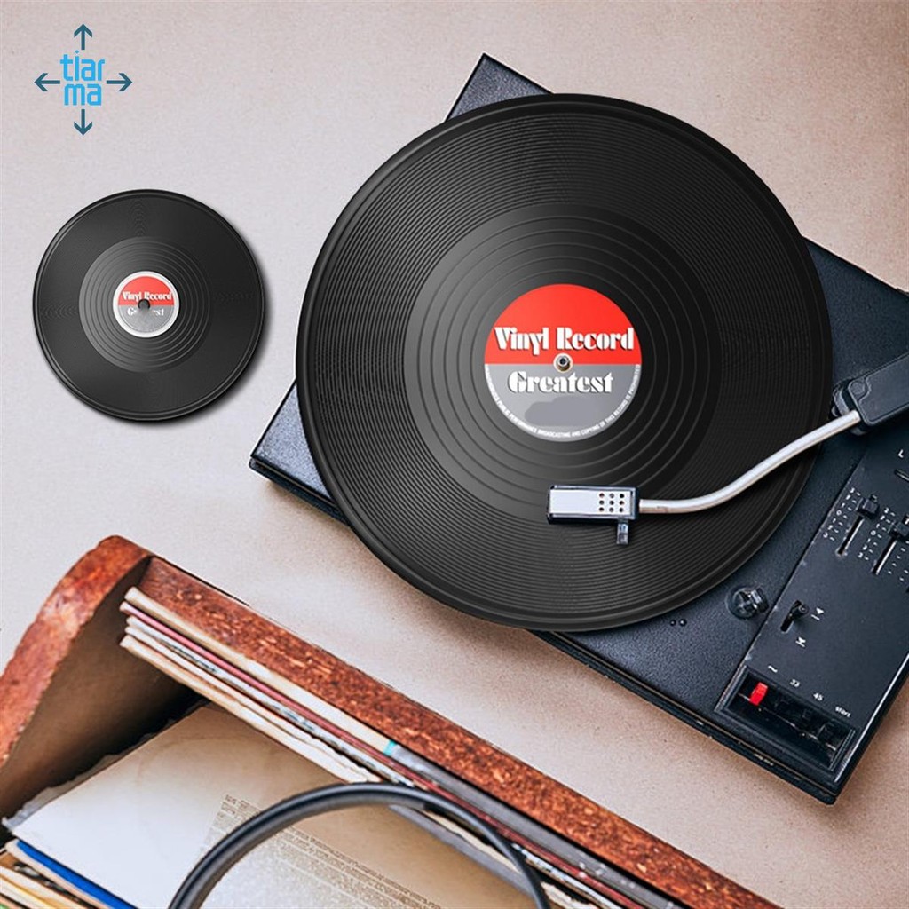 LP Vinyl Record Cleaner Kẹp Vinyl Record Label Saver Protector Chống Thấm Nước Acrylic Clean Tool Có Tay Cầm