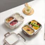 Hộp GILL Bento, Hộp cơm trưa 2 / 3 / 4 chống rò rỉ, Hộp đựng thực phẩm bằng thép không gỉ chia kín hình chữ nhật dành cho sinh viên / Woker