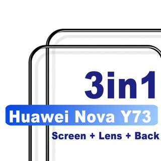cho Huawei Nova Y73 4G HD Bảo vệ màn hình Chống rơi 3 trong 1 Kính cường lực cho Huawei Nova 14 13 12 11 10 9 Pro Ultra 4G 5G Sợi carbon Trở lại phim & Máy ảnh Bảo vệ ống kính