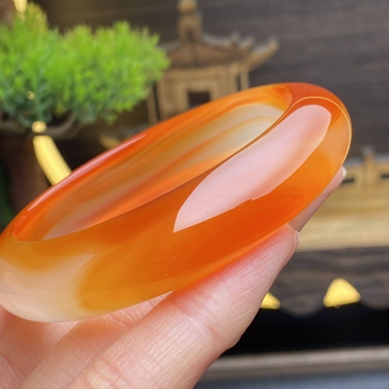 Vòng tay mã não đỏ xinh tự nhiên Vòng tay Chalcedony