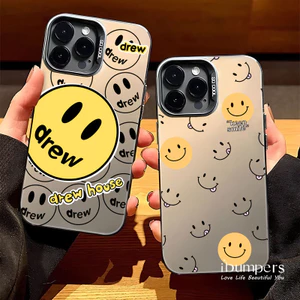 Ibumpers Ốp điện thoại họa tiết Drew hợp thời trang mát mẻ cho Iphone 16 15 14 13 12 11 Pro Max IMD Ốp lưng chống sốc cao cấp cứng