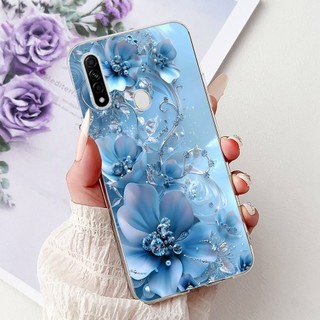 Dành Cho Oppo A31 (2020) / A8 (2019) Vỏ Điện Thoại Mèo Hoa Thanh Lịch Oppo A31 A8 CPH2015 Vỏ TPU Silicon Mềm