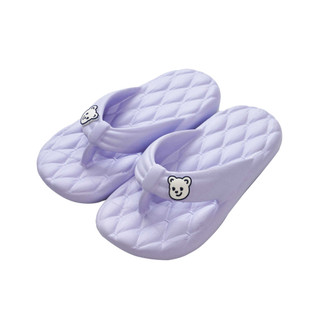 XIXITIAO Flip-Flops Mùa Hè 2025 Phong Cách Mới Gấu Dễ Thương Sinh Viên Mặc Ngoài Trời eva Giày Đế Mềm Nữ