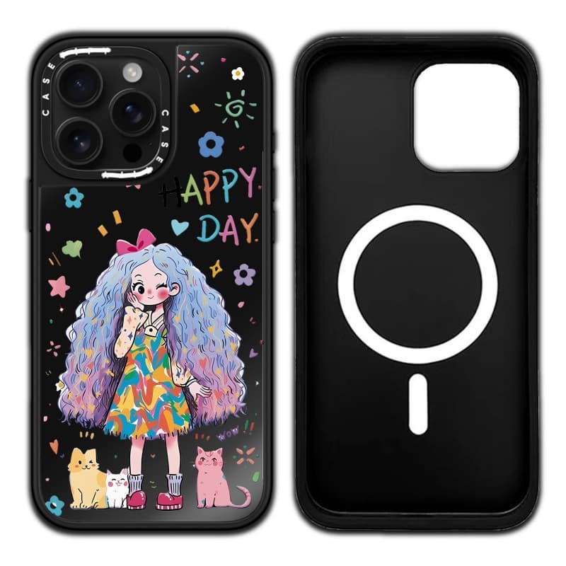 Ốp lưng CASECASE X Happy Day Ốp lưng iPhone hút từ tính Vỏ iPhone iPhone 16 15 14 13 12 Pro Max Plus Ốp lưng cứng có hộp khắc logo