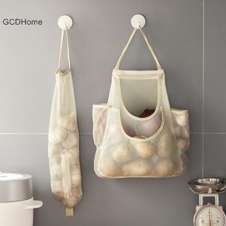 GCDHome Túi Đựng Rác Trái Cây Và Rau Túi Bảo Quản Phụ Kiện Nhà Bếp Treo Tường Lưới Tỏi Hành Gừng Túi Bảo Quản HOT