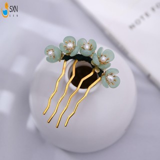 Kẹp tóc ngọc trai hoa thanh lịch Nữ hấp dẫn Chignon Retro Kẹp tóc cho màn trình diễn sân khấu Cosplay