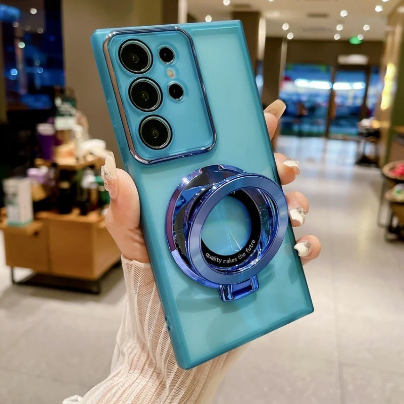 Vỏ Mới Giá Đỡ Nhẫn Ốp Lưng Điện Thoại Samsung S24 S23 S22 Plus S23 FE S24 S23 S22 Siêu Bảo Vệ Camera Trong Suốt Mềm