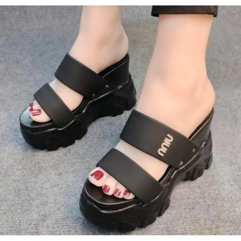 DÉP XUỒNG NỮ 2 QUAI TAG ĐÁ 12F, DÉP ĐẾ XUỒNG, DÉP ĐẾ CAO, DÉP XUỒNG ĐẾ CAO XX