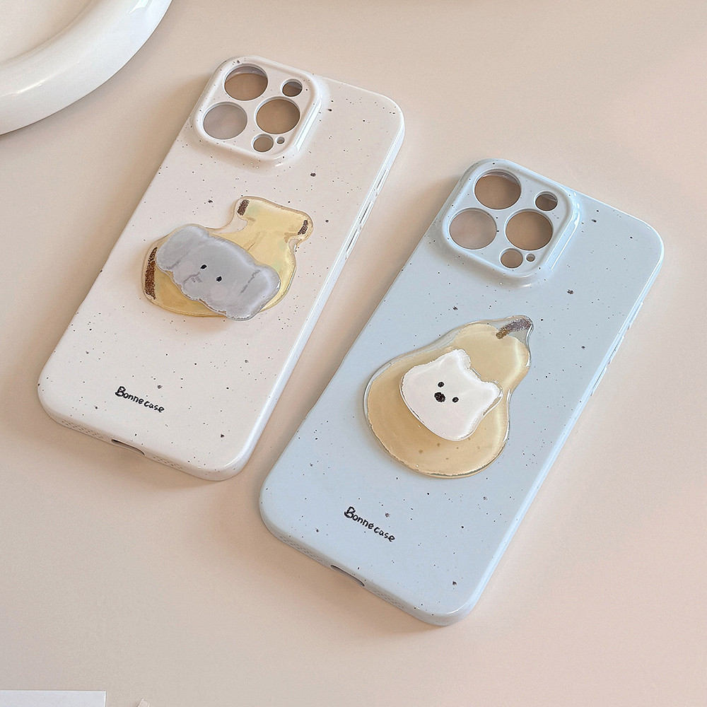 Ốp Điện Thoại Cho Chó Xoay Trái Cây Lập Thể Cho iPhone 17 Pro Max 16 15 14 13 Vỏ Bảo Vệ Chống Sốc