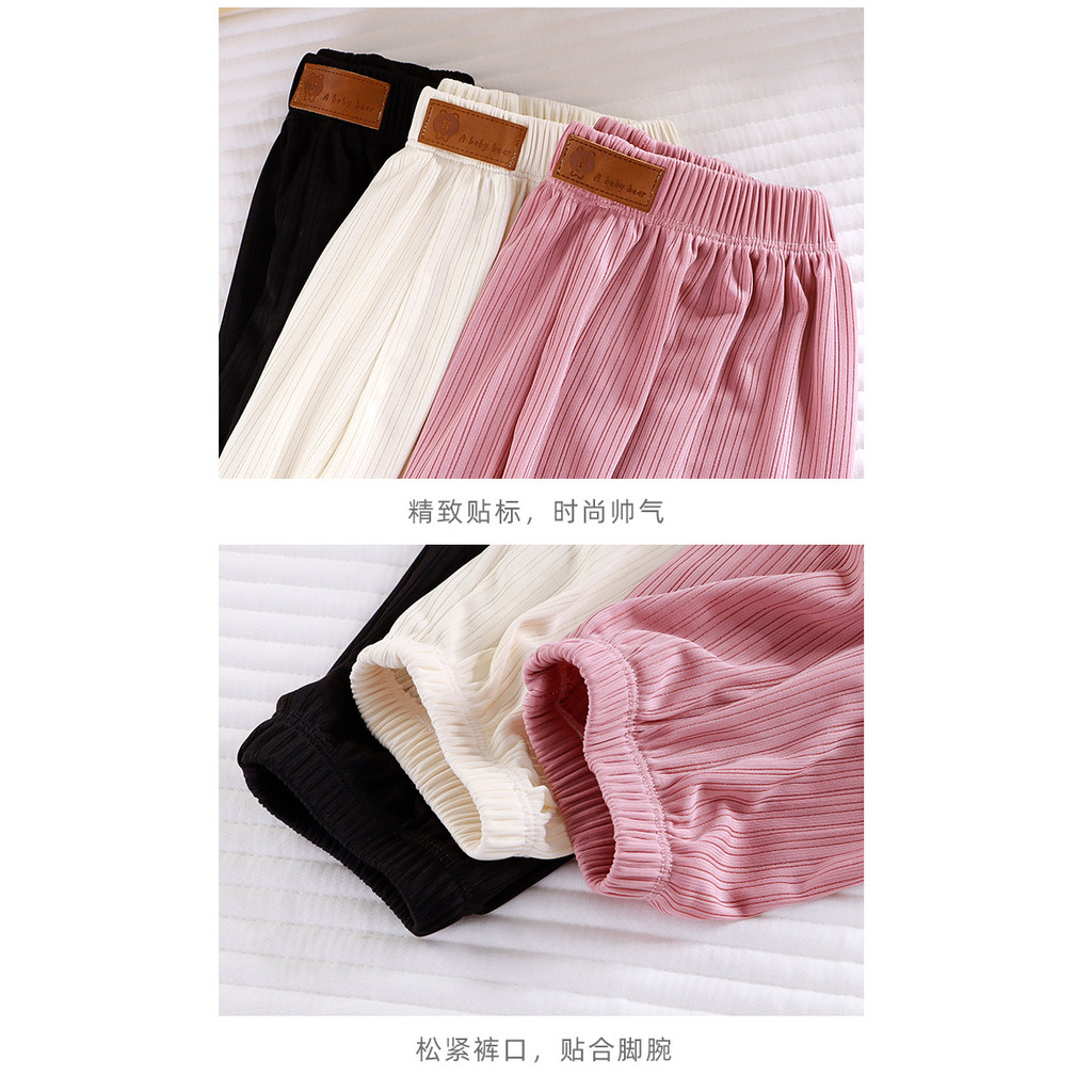 Trẻ Em Mùa Hè Băng Lụa Muỗi Thoáng Khí Bloomers Mỏng Phong Cách Bé Trai Bé Gái Quần Vừa Lớn Trẻ Em Quần 8O-170 Kích Thước LB3C