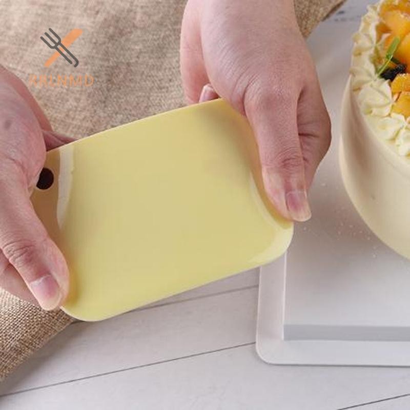 RRLNMD 3 Chiếc Kem Cạp Phù Hợp Với DIY Nhà Bếp Thẳng Hình Răng Kem Cắt Bánh Mì Bánh Nhựa Bánh Ngọt Cạp Nướng Bánh Fondant Dụng Cụ MỚI