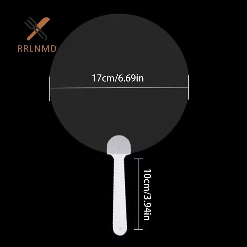 RRLNMD 5 CáiMini Trong Suốt Trống Quạt Trẻ Em DIY Trống Tay Quạt Sân Khấu Hiệu Suất Quạt Tay Trang Trí Cho DIY Thủ Công Làm Tay Graffiti Quạt MỚI