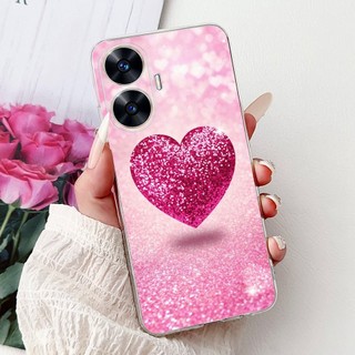 Dành Cho Realme C55 RMX3710 Vỏ Tranh Hoa Mèo Thanh Lịch RealmeC55 4G Vỏ Điện Thoại TPU Silicon Mềm