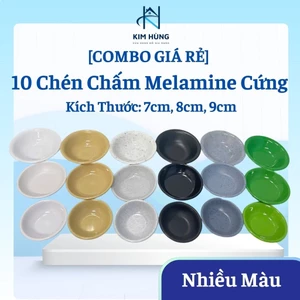 Combo 10 chén chấm nhựa melamine đựng nước tương, nước mắm, gia vị nhựa cứng nhiều màu