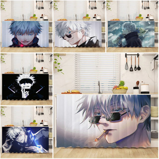 Jujutsu Kaisen Gojo Satoru Rèm tủ Polyester in một mặt, Họa tiết nhân vật Anime, Làm đẹp không gian nội thất (không cần thanh)