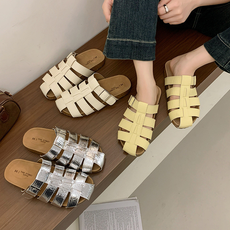 Birkenstock Clogs Nửa Dép Nữ Đi Biển Ngoài Trời Dép La Mã