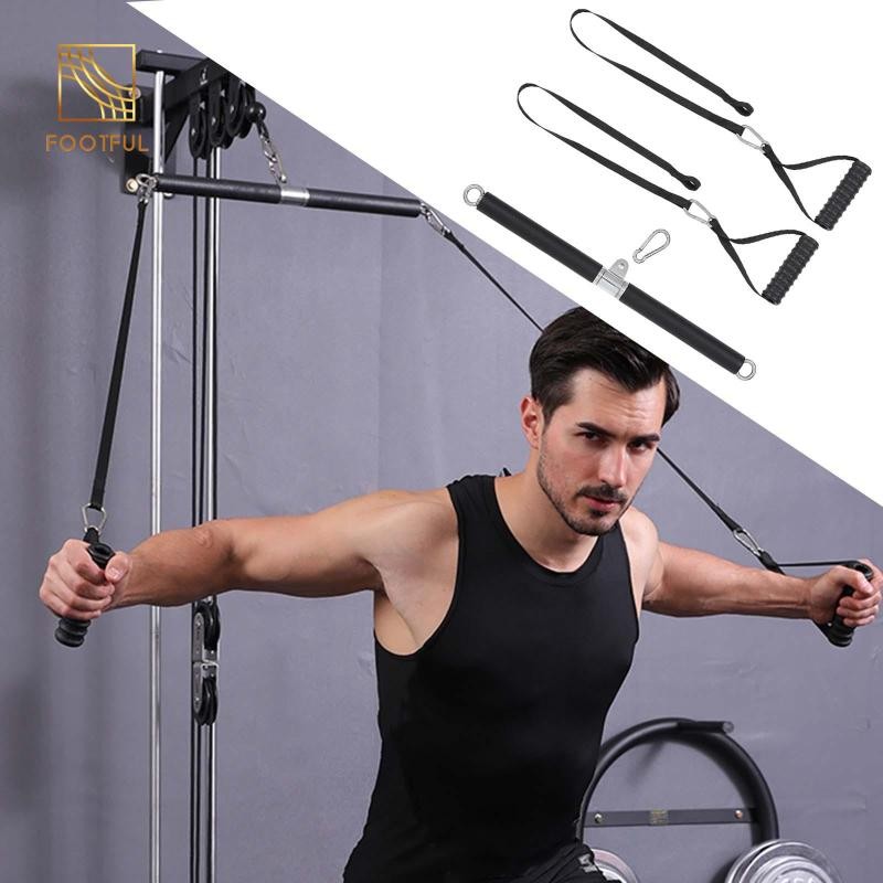 Tricep Dây Thẳng Thanh Tập Luyện Kéo Cáp Máy LAT Tricep Tay Cầm Kéo