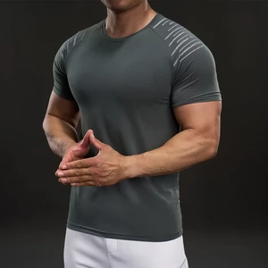 Áo thun thể thao ngoài trời Slim Fit co giãn thể dục thời trang dành cho nam