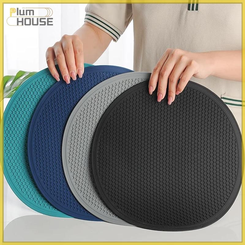 PlumHOUSE Thảm Silicon Lớn Coaster Chịu Nhiệt Placemat Honeb Chống Trơn Trượt Nồi Giá Để Bàn Thảm Cốc Tròn Thảm Phụ Kiện Nhà Bếp VN