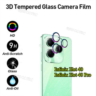 Infinix Hot 40 40Pro Vòng kim loại Bảo vệ ống kính máy ảnh Infinix Hot 40 Pro Hot40 Pro Kính cường lực Full Cover Phim bảo vệ
