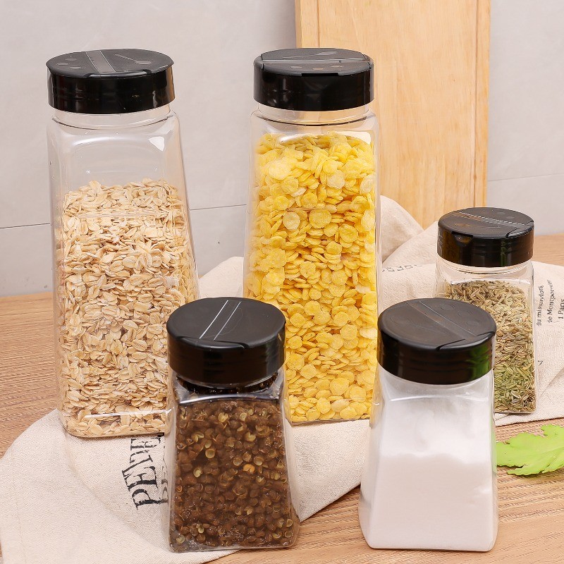 Gia Vị Trong Suốt Chai Muối Tiêu Bình Lắc Nhựa Thịt Nướng Gia Vị / Lọ Cho Gia Vị Muối Và Tiêu Bình Lắc