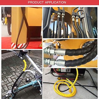 Bảo vệ tay cáp xoắn ốc 1M Chống mài mòn PP Dây chống cháy Vỏ bảo vệ ống thủy lực Bọc 25 đến 40mm Sử dụng