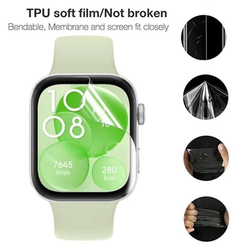 Huawei WatchFit Fit4 Fit2 FitMini 1-3 Cái 100D HD Phim Hydrogel Mềm Trong Suốt Cho Huawei Watch Fit 4 Pro Mini Mới Thanh Lịch 3 2 Chống Cháy Nổ Chống Ánh Sáng Xanh Bảo Vệ Màn Hình