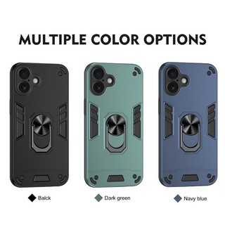 Vỏ giáp quân sự chống sốc cho iPhone 16 Plus 15 Plus 14 Plus Vỏ bảo vệ Vòng đứng Giá đỡ mặt sau