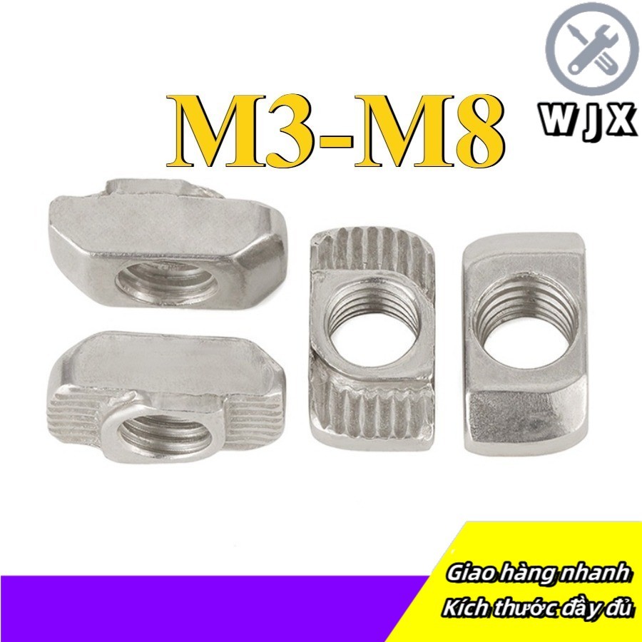 Đai Ốc (Tán) Xoay Chữ T Cho Nhôm Định Hình M3 / M4 / M5 / M6 / M8 (WJX ...