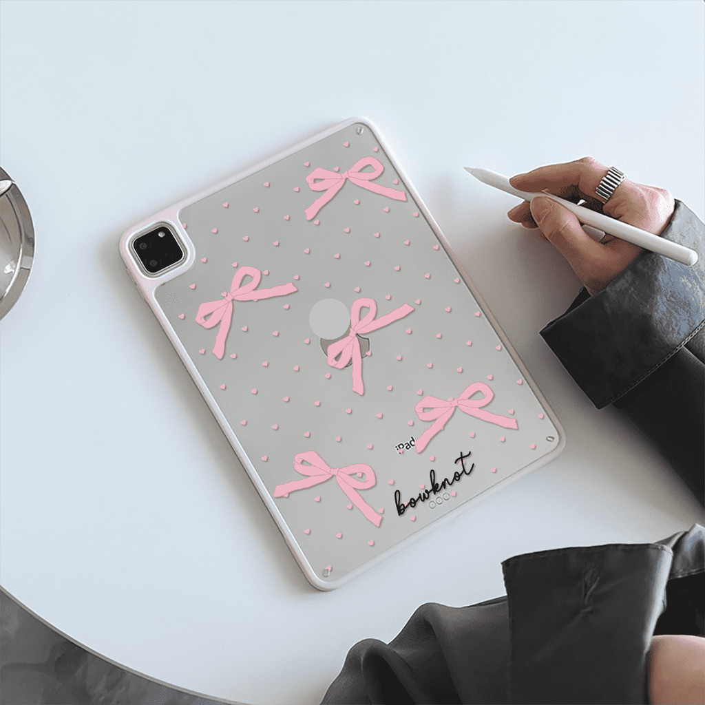 Vỏ Acrylic Cứng Năm Nơ Cho Mini6 Mini7 A17Pro IPad 5 6 7 8 9 10 11 A16 Air 2 3 4 5 6 Air 11 M2 Pro10.5 10.2 "Pro11 2018 2020 2021 2022 M4 Pro13 2024 2025