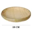 Khay tre dệt CHEESELY, Giỏ dệt thủ công phẳng 18CM, Nhà tổ chức gia đình nông tròn DIY Nhà bếp gia đình