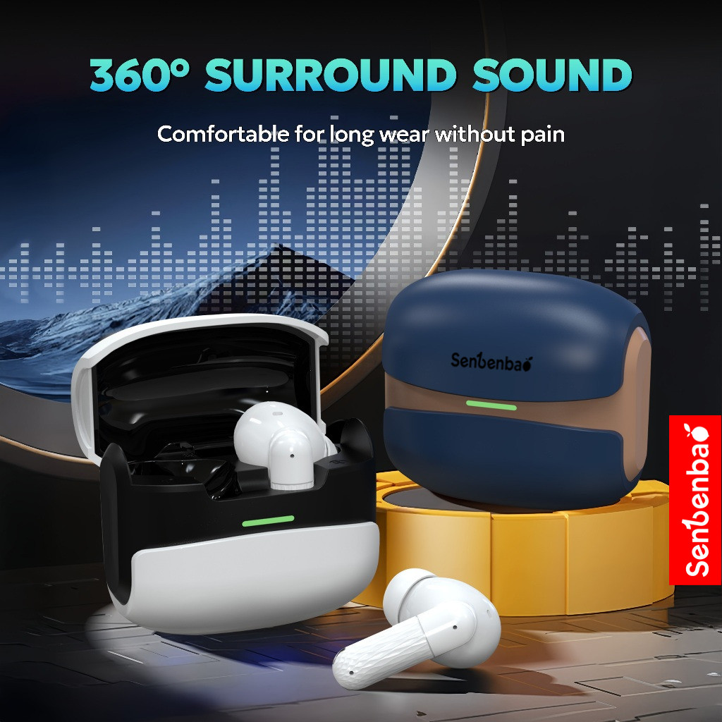 SenBenBao SH-99 Tai Nghe Bluetooth | Bass đỉnh cao | Game/Music độ trễ 50ms | Pin tổng 21h | ENC