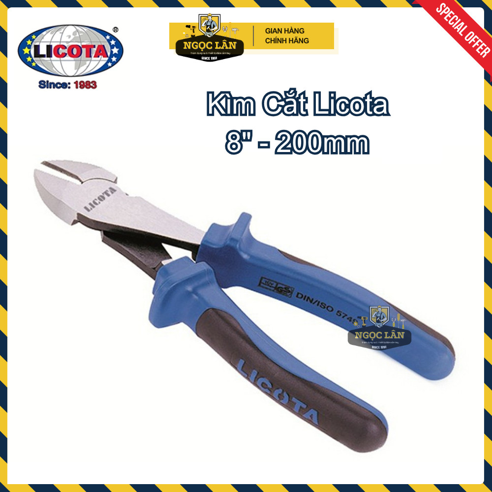 [Chính hãng] Kìm điện, kìm cắt, kìm nhọn Licota 8inch hàng Đài Loan chuẩn, cao cấp