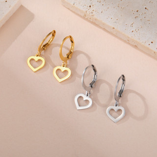 SKYRIM Nữ Dainty Love Heart Bông Tai Inox Không Gây Dị Ứng Quyến Rũ