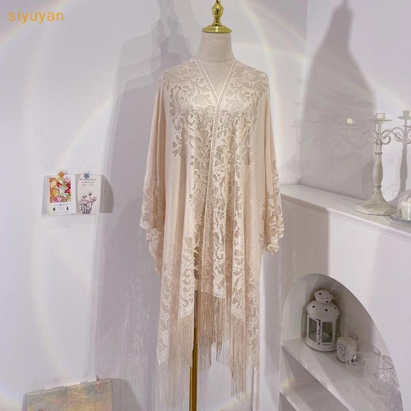 Siyuyan Capes Áo Poncho Ren Đi Biển Khăn Choàng Nữ Điều Hòa Khăn Đi Biển Mùa Hè Ngày Lễ Giải Trí Mũi Trung Quốc VN