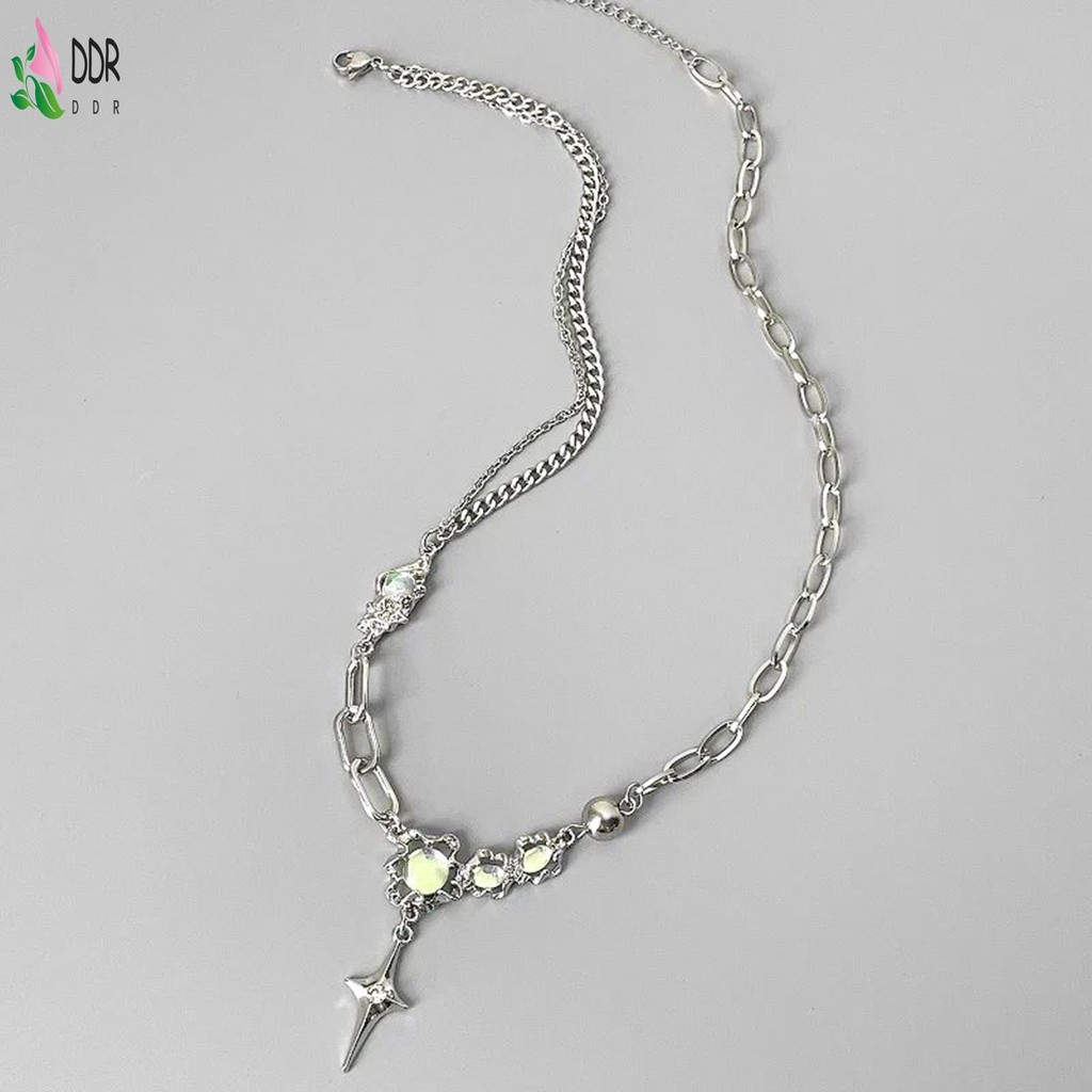 Vòng cổ mặt dây chuyền chéo dành cho nữ thiết kế chữ thập thời trang làm quà tặng ngày lễ kỷ niệm