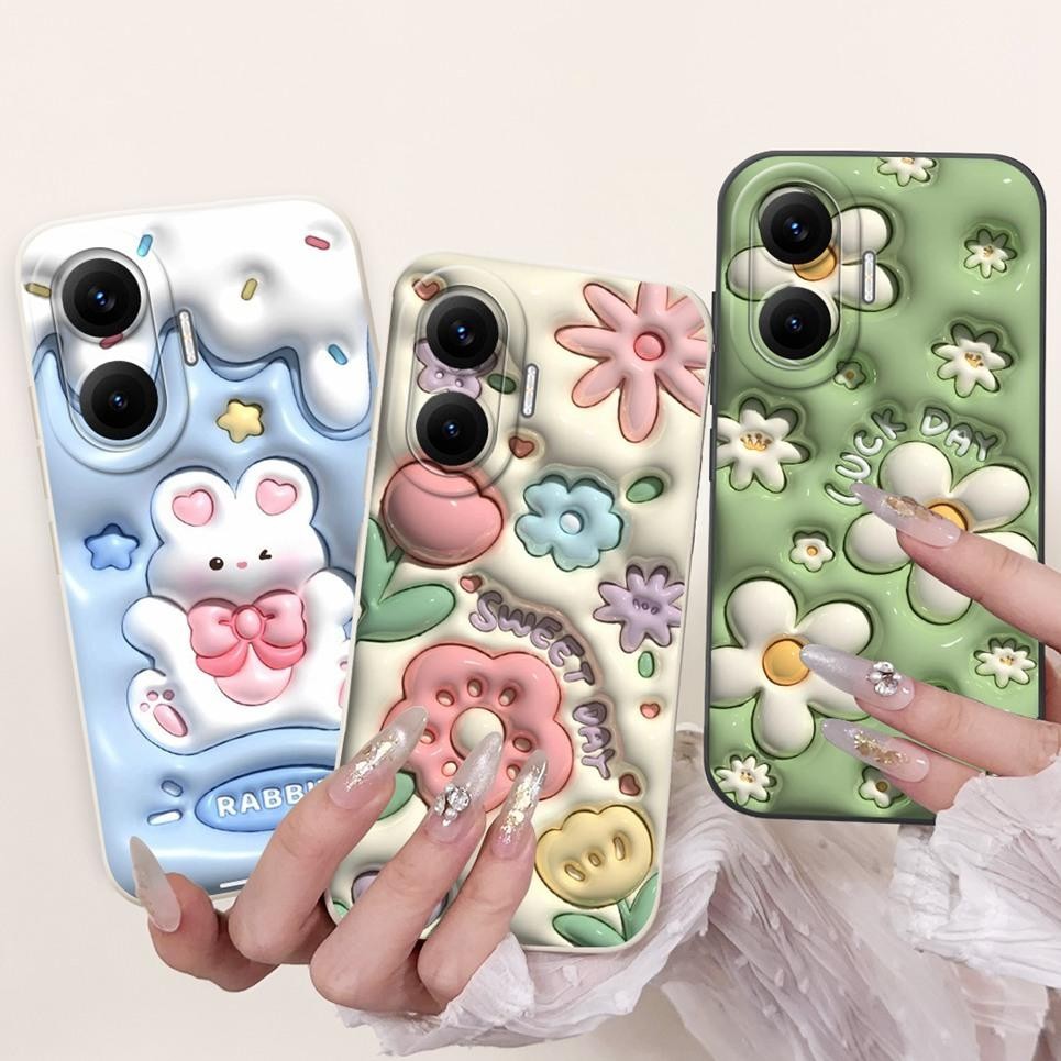 Dành Cho Xiaomi Redmi Turbo 4 Pro Ốp lưng Bướm Hoa Thỏ Tranh Dễ Thương Ốp Lưng Redmi Turbo4 Silicon Lỏng Vỏ Mềm