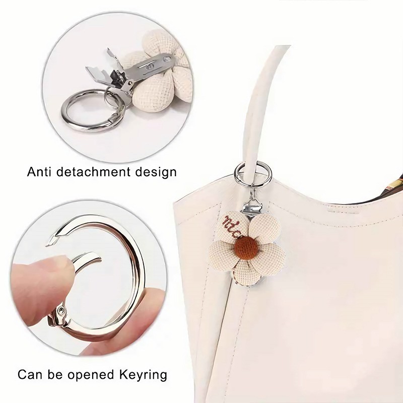 Mới Năm Cánh Hoa Cotton Thêu Móc Khóa Du Lịch Mũ Kẹp Kính Mát