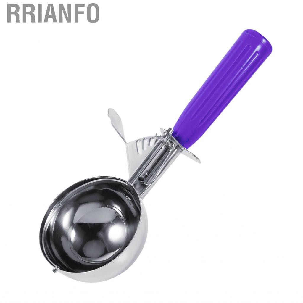Rrianfo Rrianfo-VN Ice Cream Scoop Thép không gỉ thực tế thìa với tay cầm bằng nhựa Công cụ nhà bếp nóng (8cm)