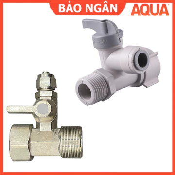 Van cấp máy lọc nước, Van chia nước đầu nguồn - Khẩu khoá ren 21 ra ống 6mm - Linh kiện máy lọc nước