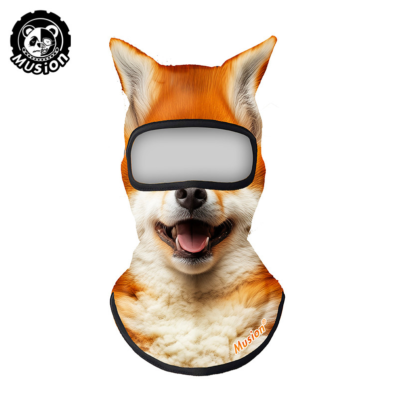 Musion Balaclava Xe Máy Mặt nạ toàn mặt 3D Động vật Mặt nạ có tai Xe máy Mũ Balaclava