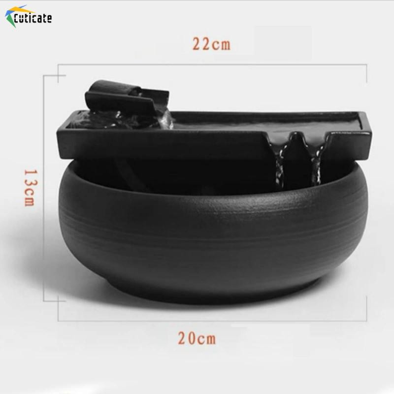 Thư giãn trong nhà Đài phun nước để bàn Thác nước, Bể cá, Bình đựng thực vật, Hoàn hảo cho văn phòng, gia đình, trang trí bàn làm việc phòng ngủ