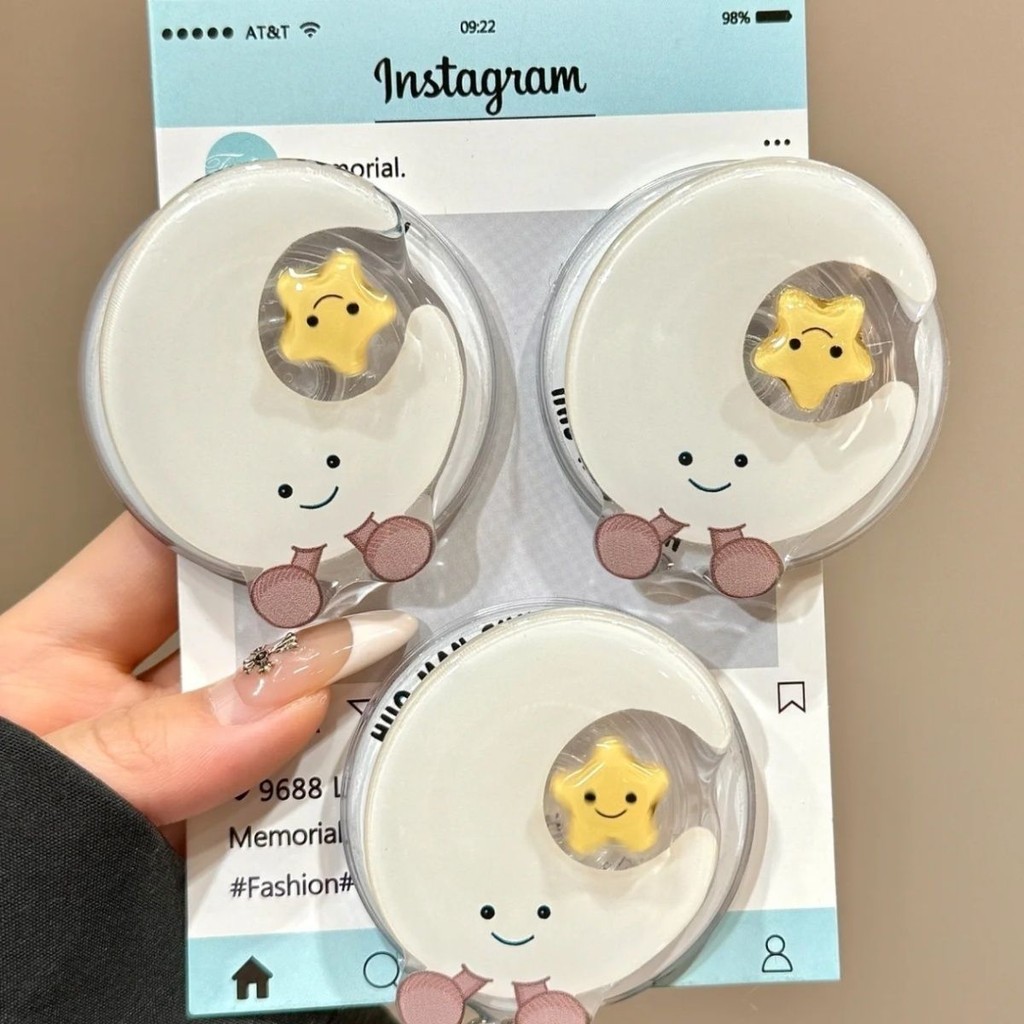 Gradient Smudge Yellow Moon Star Giá đỡ từ tính Thích hợp cho Apple 15promax Vỏ điện thoại iPhone14 Mới 12